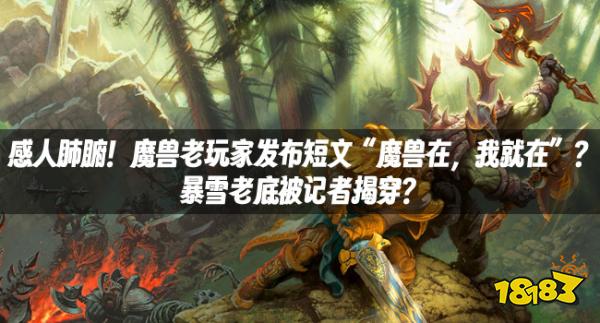 魔兽资讯：感动肺腑！魔兽老玩家宣告随笔“正在我高德娱乐就正在”？暴雪老底被记者暴露？(图1)